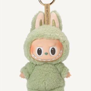 Cute Green Plush Monster Keychain